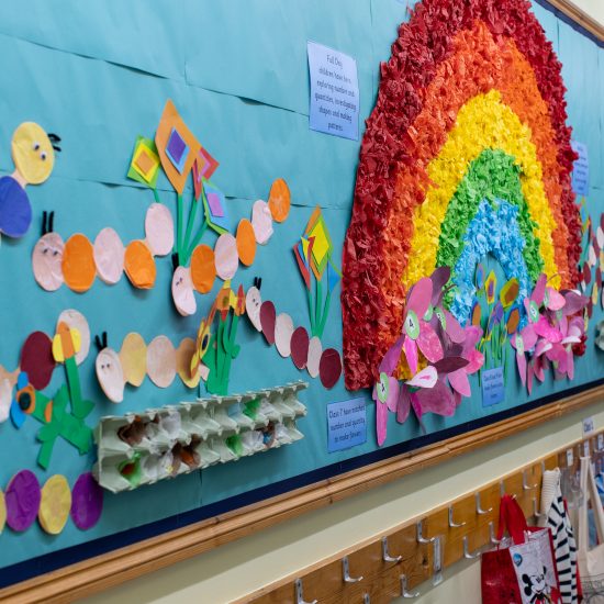 display on a wall in the school
