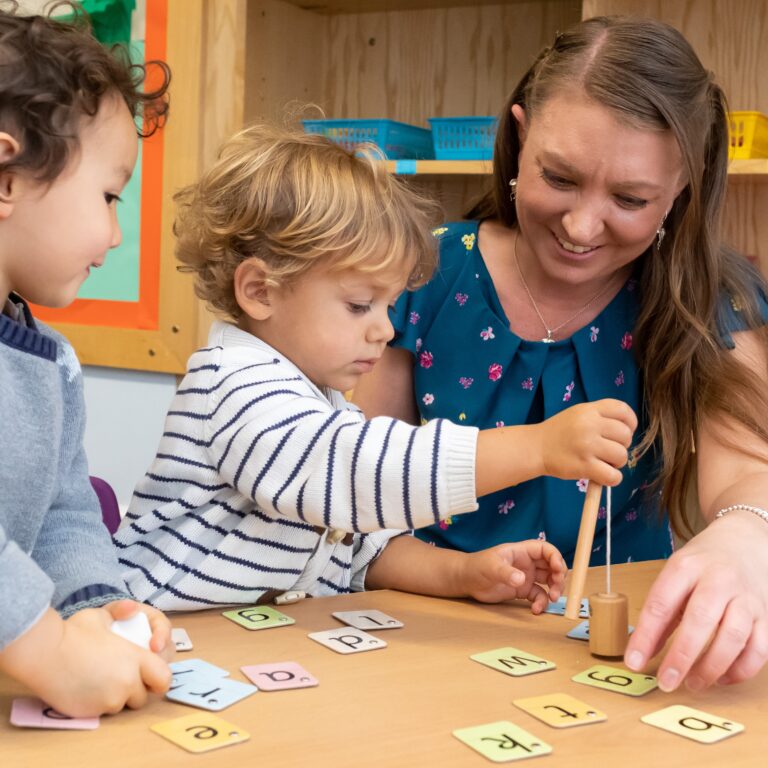 children with letters